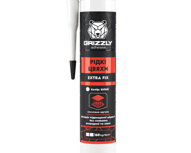 Рідкі цвяхи EXTRA FIX ТМ GRIZZLY білий - зображення 1